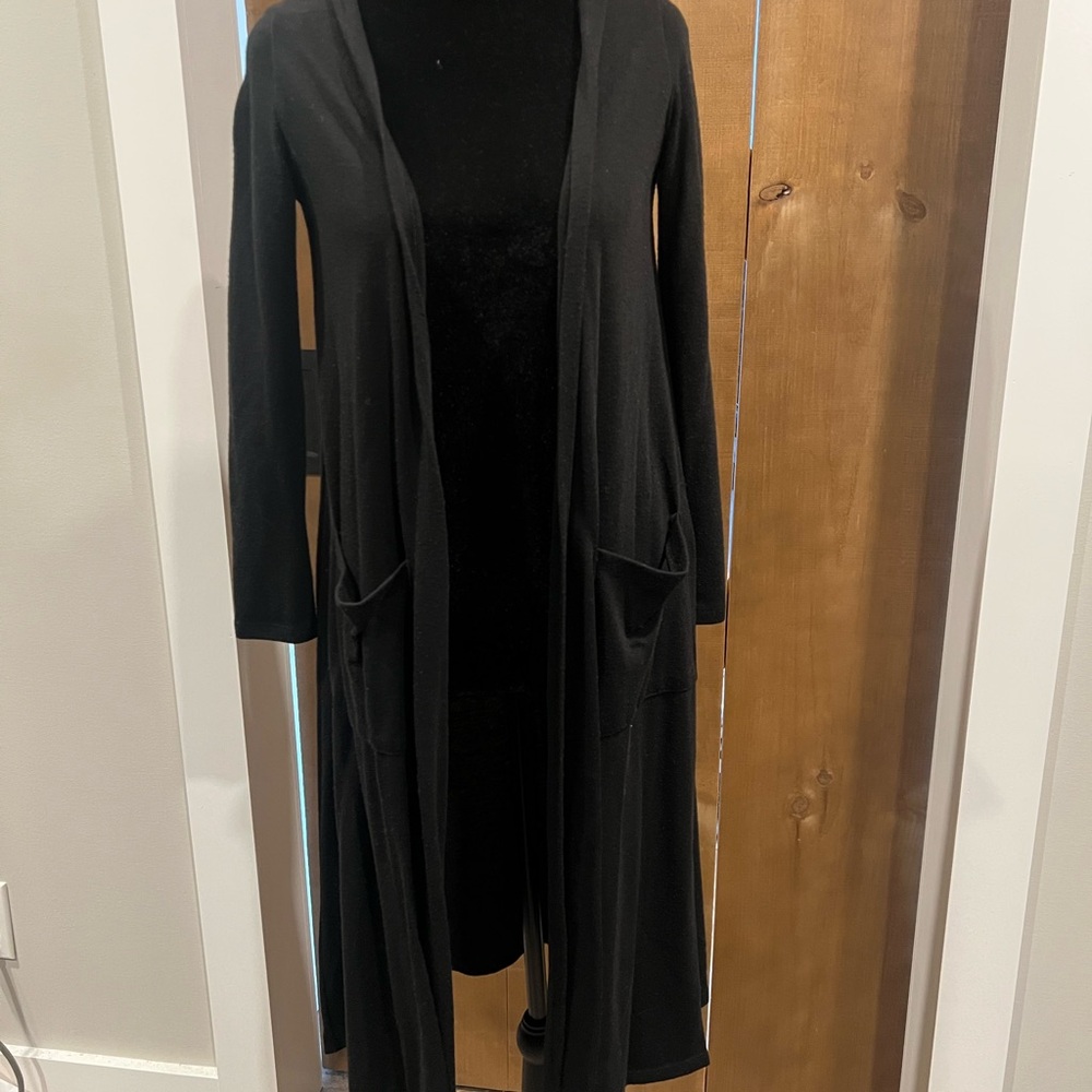 Lularoe Black Long Open Cardigan